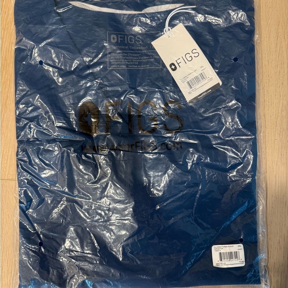 Figs Deep Reef Casma Scrub Top 2XL